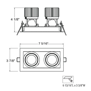 Eurofase - 31763-30-011 - AMIGO,TRIM,2LT,GIMB,15W,30K,WT - AMIGO - White