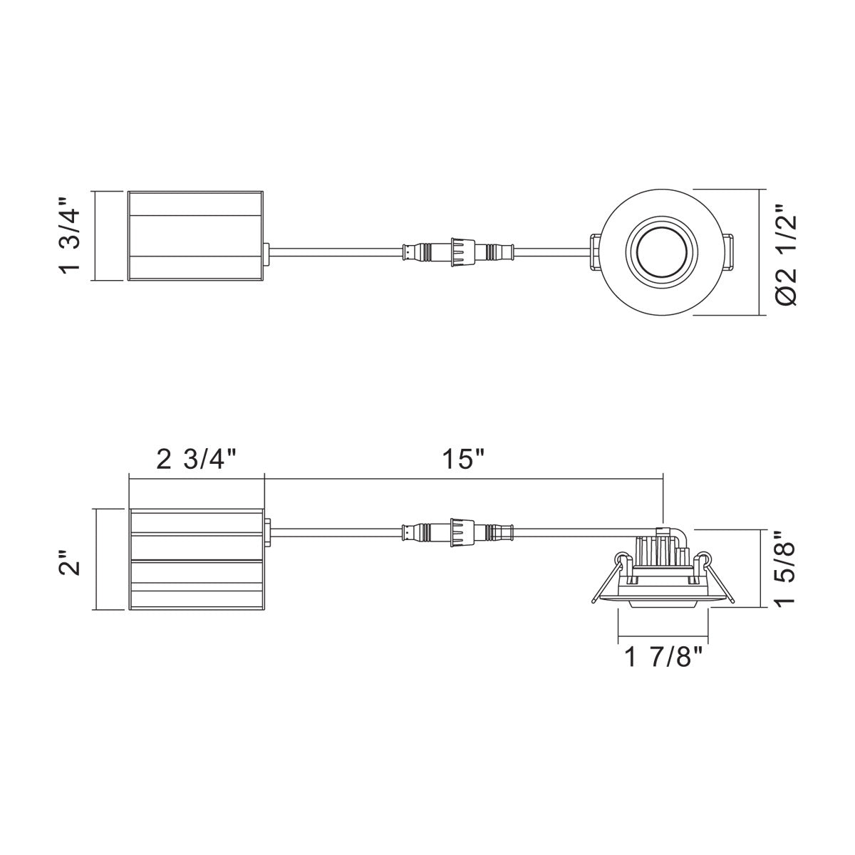 Eurofase - 34894-40-02 - LED REC,2IN,GIMBAL,5W,40K,WHT - 34894-40 - White