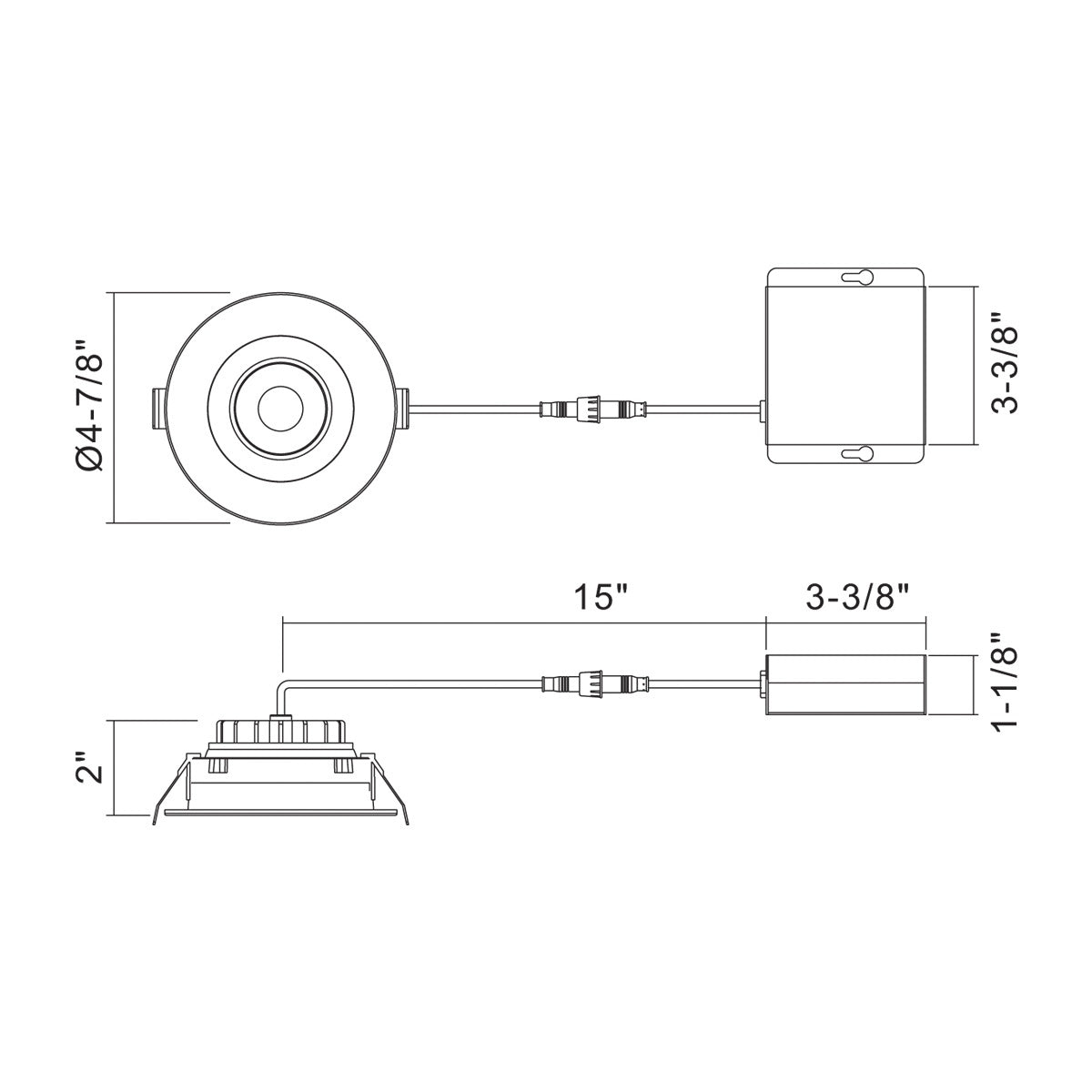 Eurofase - 34896-40-01 - LED REC,4IN,GIMBAL,11W,40K,BLK - 34896-40 - Black