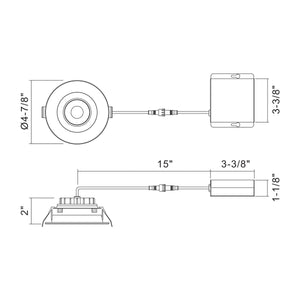 Eurofase - 34896-40-01 - LED REC,4IN,GIMBAL,11W,40K,BLK - 34896-40 - Black