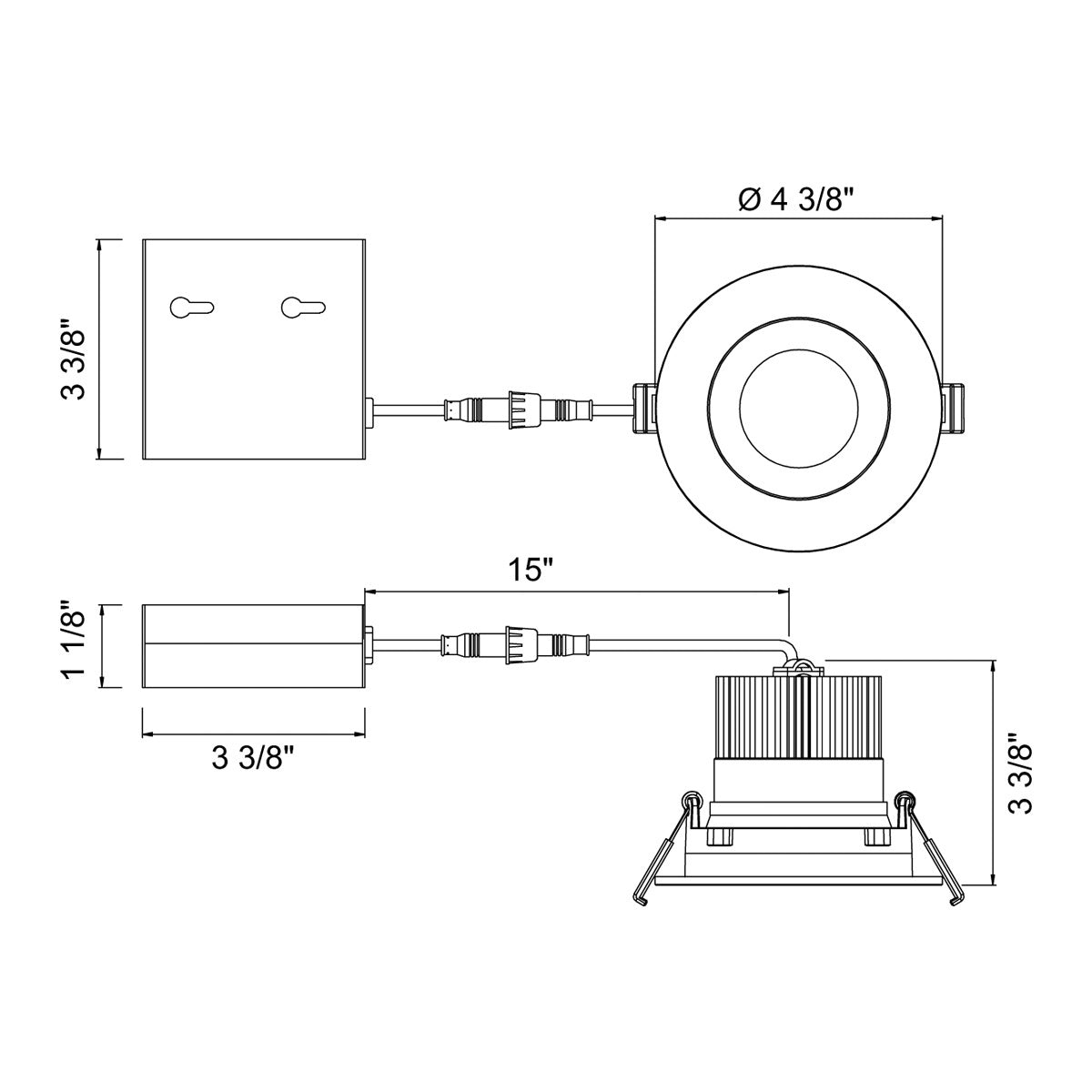 Eurofase - 34897-40-02 - LED REC,3.5IN,RGSS,12W,40K,WHT - 34897-40 - White