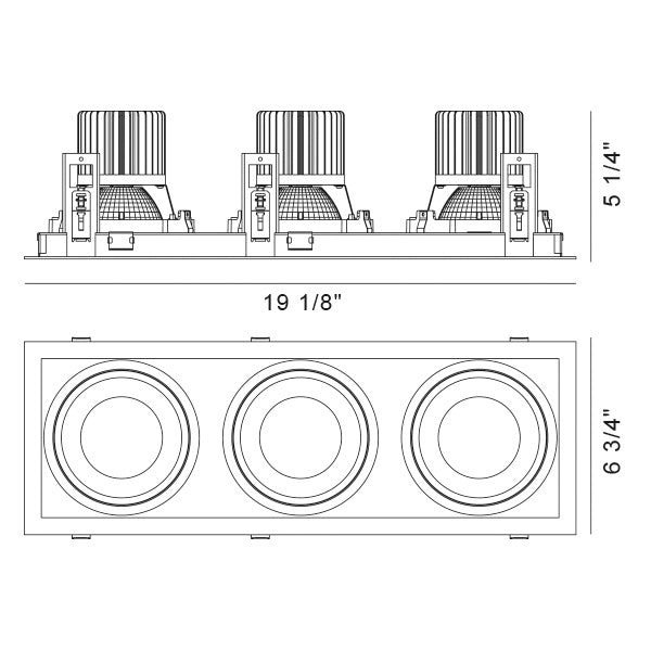 Eurofase - 35147-30-01 - Three Light Downlight - Amigo - Black