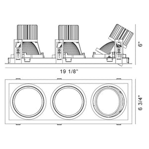 Eurofase - 35148-30-02 - AMIGO,TRIM,3LT,GIMB,26W,30K,WT - AMIGO - White