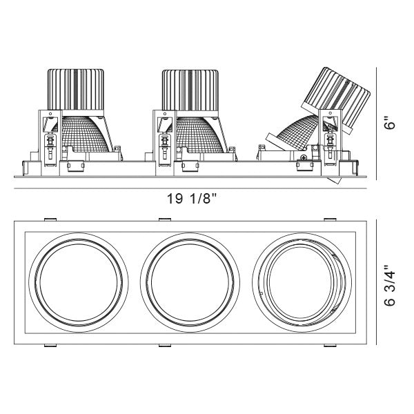Eurofase - 35148-35-02 - AMIGO,TRIM,3LT,GIMB,26W,35K,WT - AMIGO - White