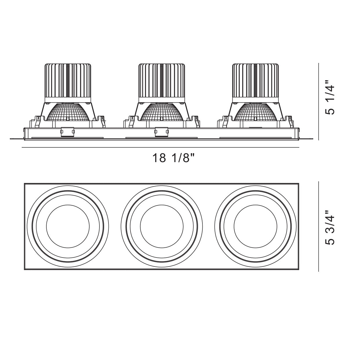 Eurofase - 35357-35-01 - Three Light Downlight - Amigo - Black