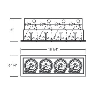 Eurofase - TE164A-0N - MULT,PAR20,TRM,4LT,50W,PT/BLK - PAR20MULTI-GEN - Platinum