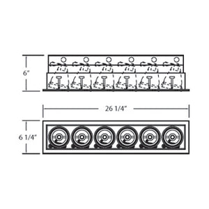 Eurofase - TE166A-02 - MULT,PAR20,TRM,6LT,50W,WT/BLK - PAR20MULTI-GEN - White