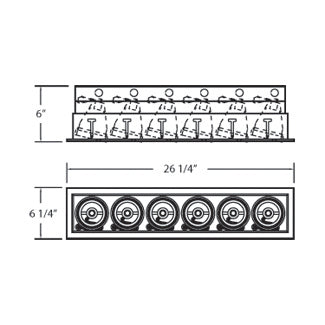 Eurofase - TE166A-02 - MULT,PAR20,TRM,6LT,50W,WT/BLK - PAR20MULTI-GEN - White
