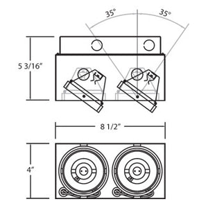 Eurofase - TE212GU10-02 - MULT,GU10,TRIMLSS,2LT,50W,WHT - GU10 MULTI - White