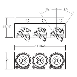 Eurofase - TE213GU10-02 - MULT,GU10,TRIMLSS,3LT,50W,WHT - GU10 MULTI - White