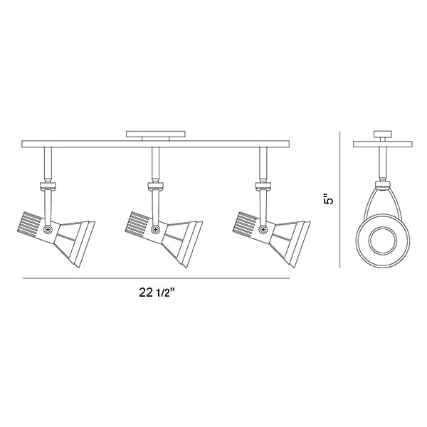 Eurofase - TK-3VTX3-34 - Three Light Track Fixture - Vortex - Satin Nickel