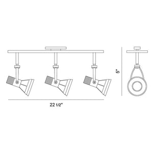 Eurofase - TK-3VTX3-34 - Three Light Track Fixture - Vortex - Satin Nickel