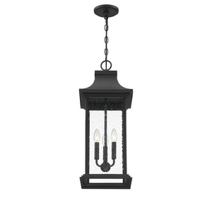 Savoy House - 5-453-BK - Three Light Outdoor Pendant - Hancock - Matte Black