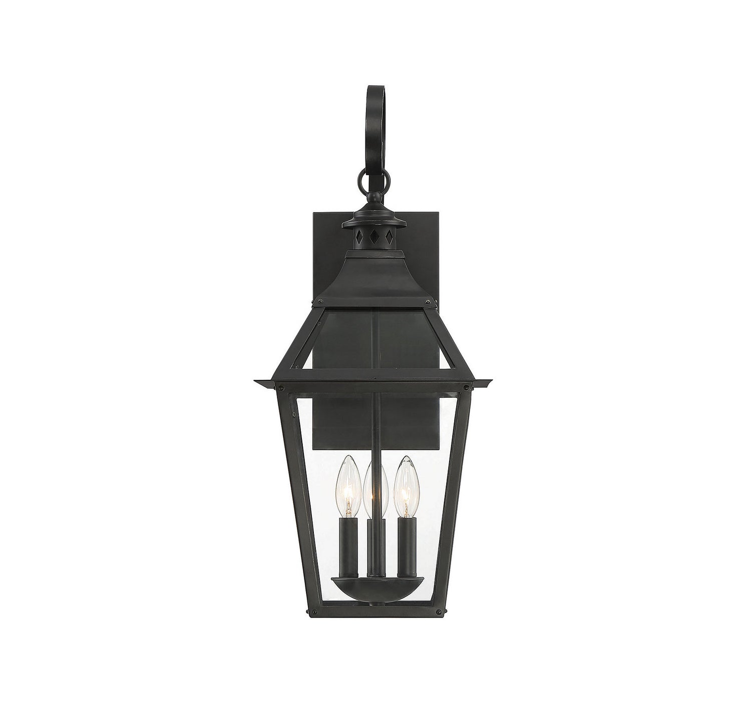 Savoy House - 5-722-153 - Three Light Outdoor Wall Sconce - Jackson - Black with Gold Highlights