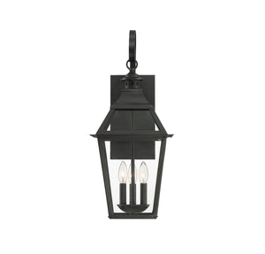 Savoy House - 5-722-153 - Three Light Outdoor Wall Sconce - Jackson - Black with Gold Highlights