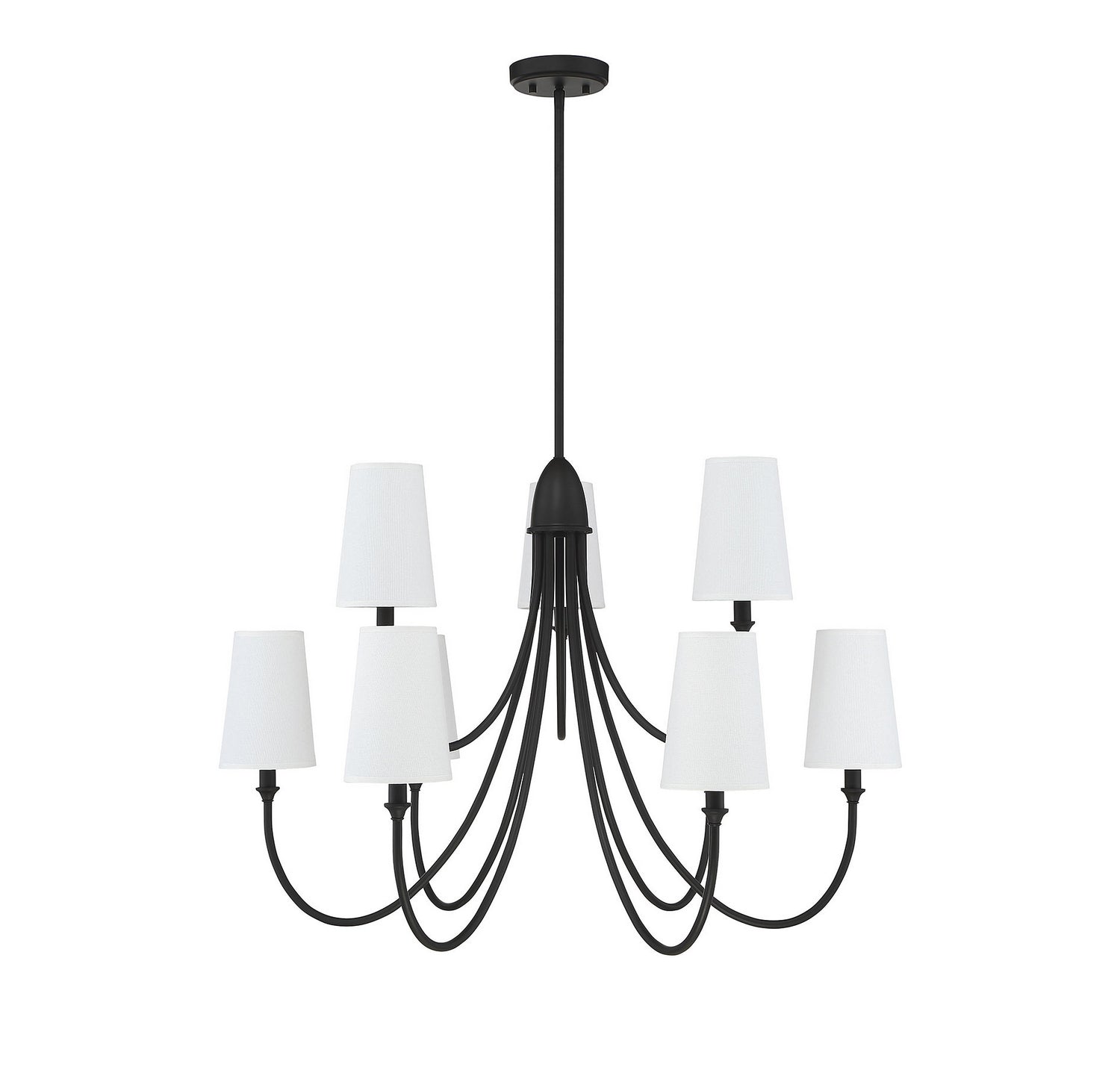 Savoy House - 1-2541-9-89 - Nine Light Chandelier - Cameron - Matte Black