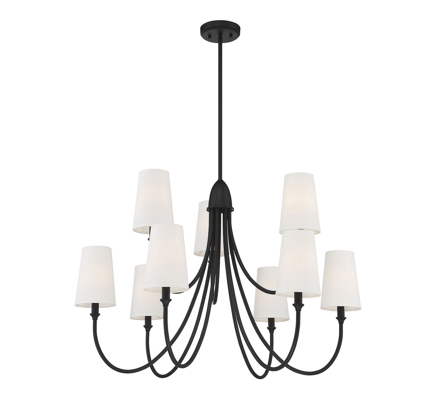 Savoy House - 1-2541-9-89 - Nine Light Chandelier - Cameron - Matte Black