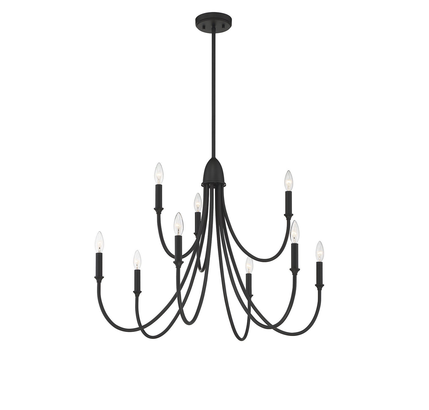 Savoy House - 1-2541-9-89 - Nine Light Chandelier - Cameron - Matte Black