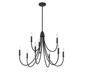 Savoy House - 1-2541-9-89 - Nine Light Chandelier - Cameron - Matte Black