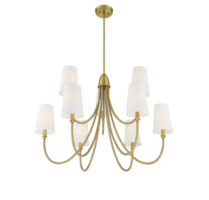 Savoy House - 1-2541-9-322 - Nine Light Chandelier - Cameron - Warm Brass