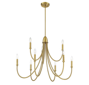 Savoy House - 1-2541-9-322 - Nine Light Chandelier - Cameron - Warm Brass