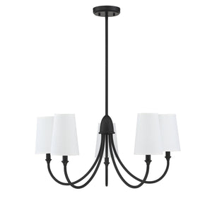 Savoy House - 1-2540-5-89 - Five Light Chandelier - Cameron - Matte Black