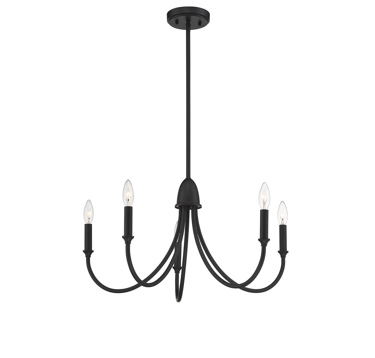 Savoy House - 1-2540-5-89 - Five Light Chandelier - Cameron - Matte Black