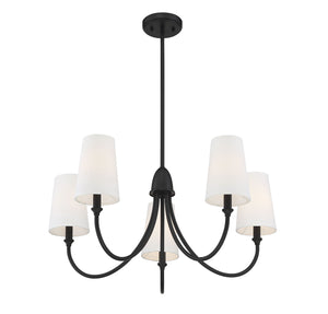 Savoy House - 1-2540-5-89 - Five Light Chandelier - Cameron - Matte Black