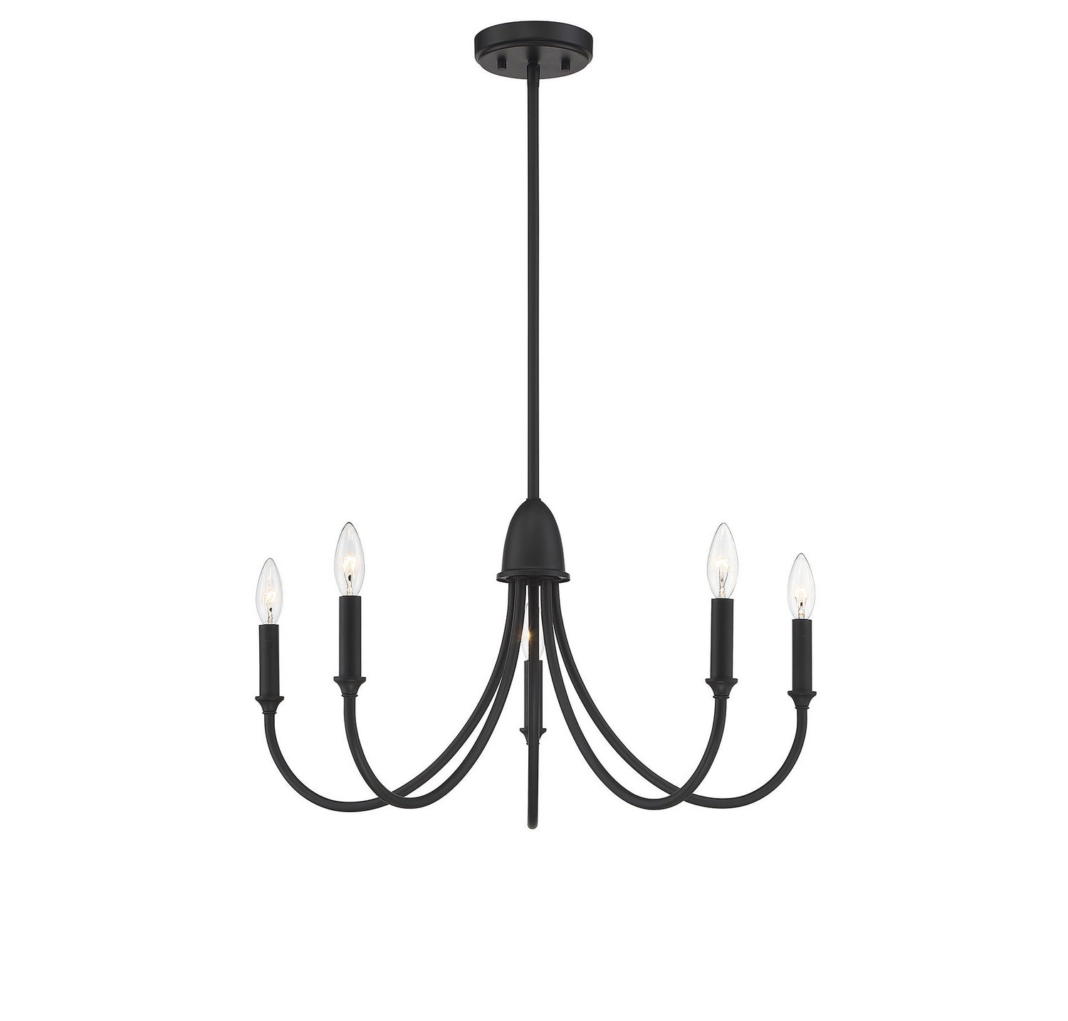 Savoy House - 1-2540-5-89 - Five Light Chandelier - Cameron - Matte Black