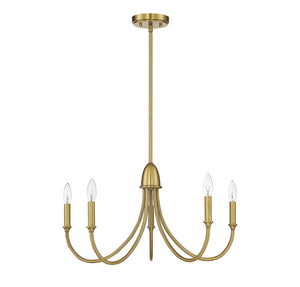 Savoy House - 1-2540-5-322 - Five Light Chandelier - Cameron - Warm Brass