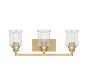 Savoy House - 8-1972-3-322 - Three Light Bath Bar - Hampton - Warm Brass