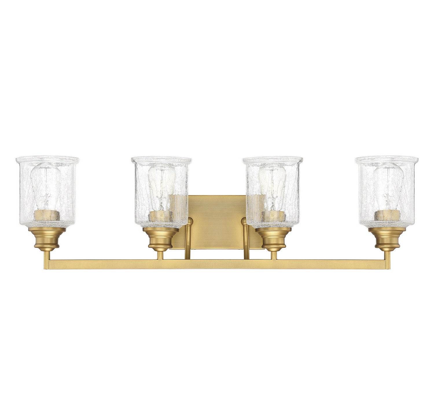 Savoy House - 8-1972-4-322 - Four Light Bath Bar - Hampton - Warm Brass