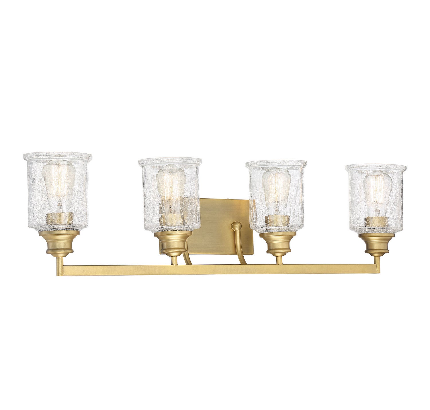 Savoy House - 8-1972-4-322 - Four Light Bath Bar - Hampton - Warm Brass