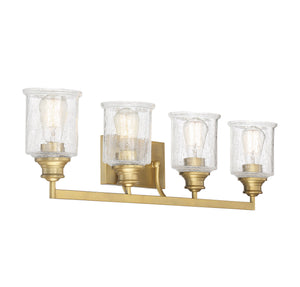 Savoy House - 8-1972-4-322 - Four Light Bath Bar - Hampton - Warm Brass