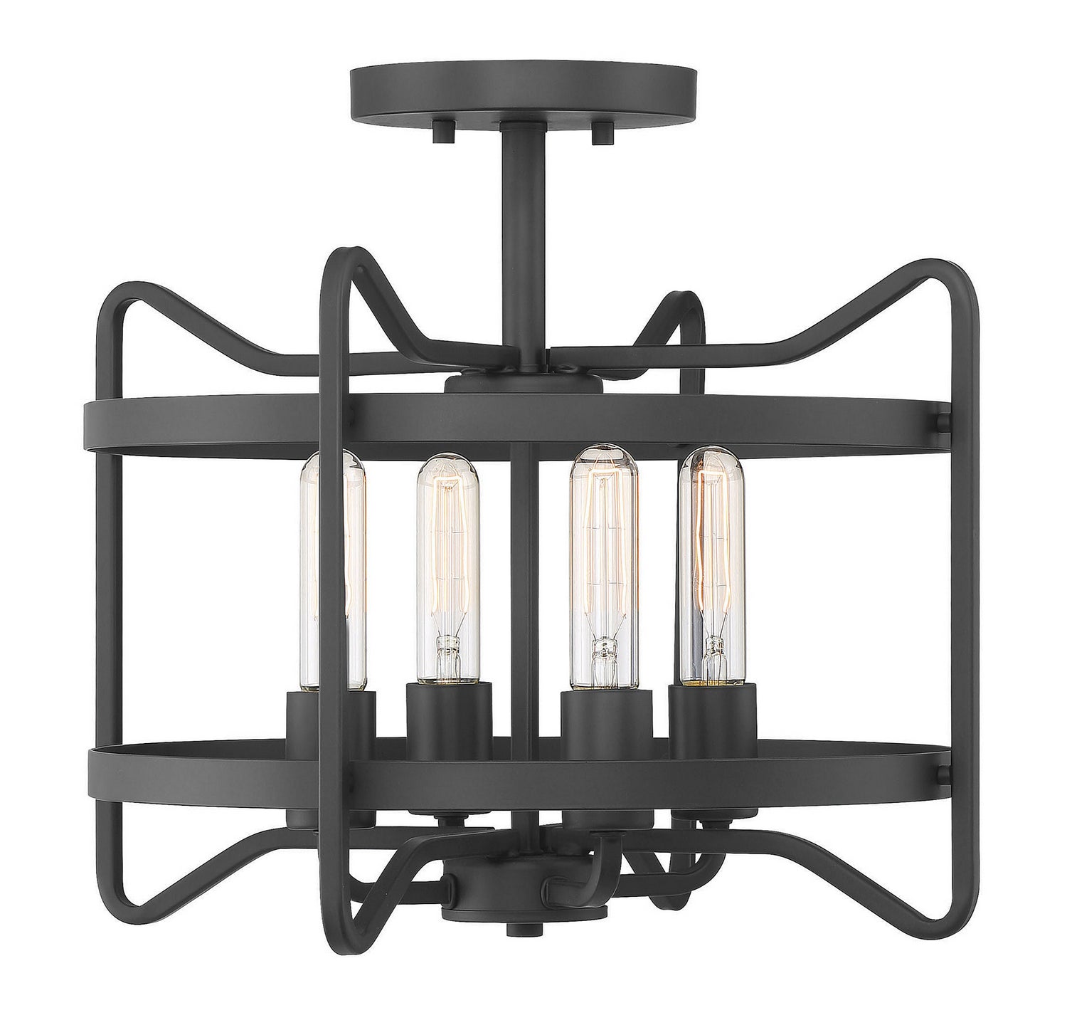 Savoy House - 6-4900-4-89 - Four Light Semi-Flush Mount - Kent - Matte Black