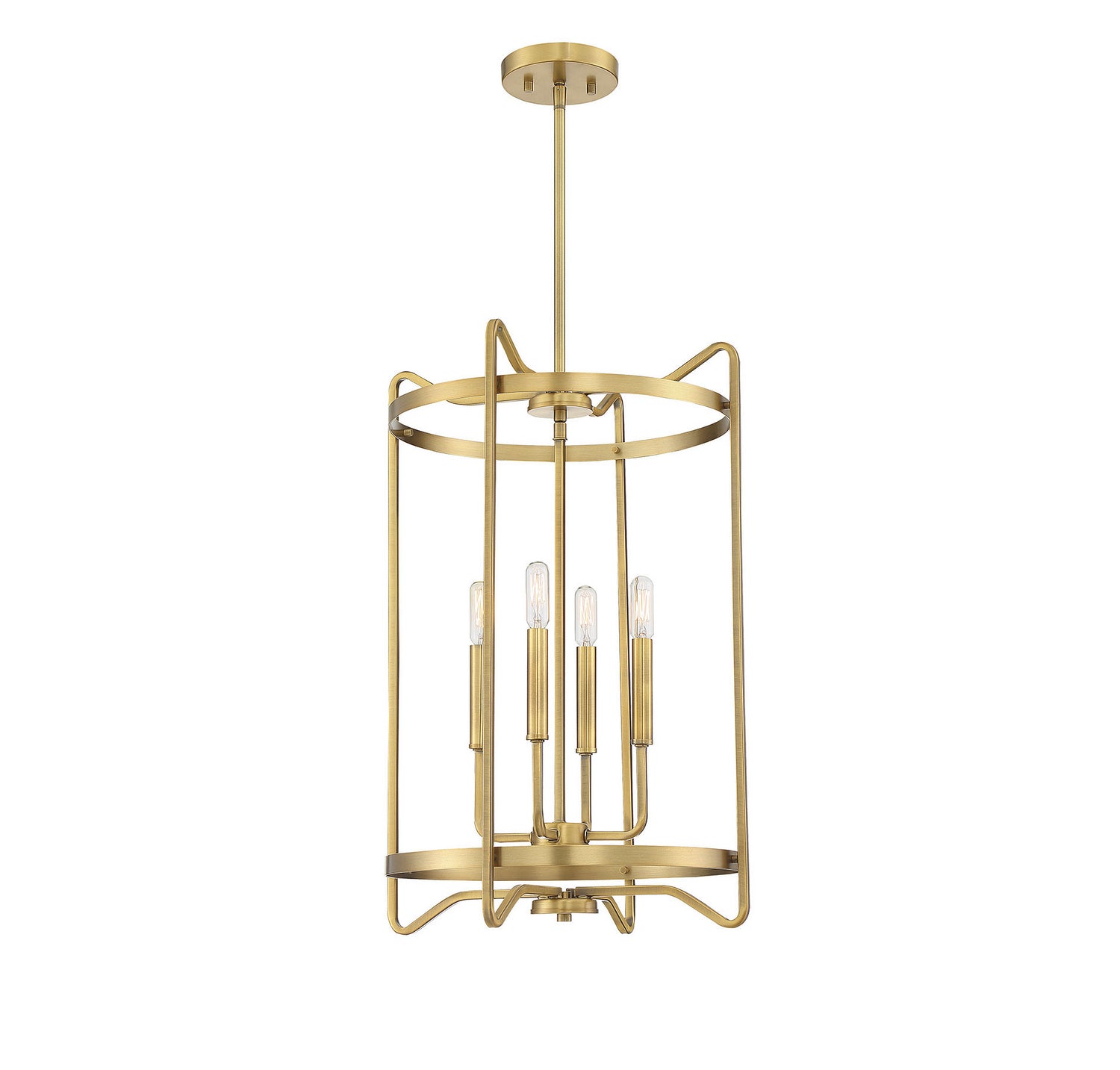 Savoy House - 3-4901-4-322 - Four Light Foyer Pendant - Kent - Warm Brass