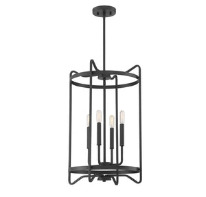 Savoy House - 3-4901-4-89 - Four Light Foyer Pendant - Kent - Matte Black