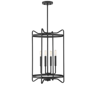 Savoy House - 3-4901-4-89 - Four Light Foyer Pendant - Kent - Matte Black