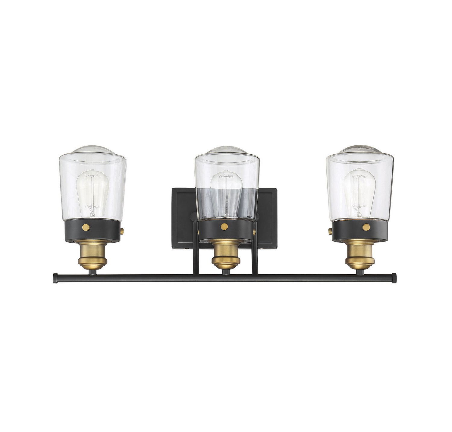 Savoy House - 8-2069-3-51 - Three Light Bath Bar - Macauley - Vintage Black with Warm Brass