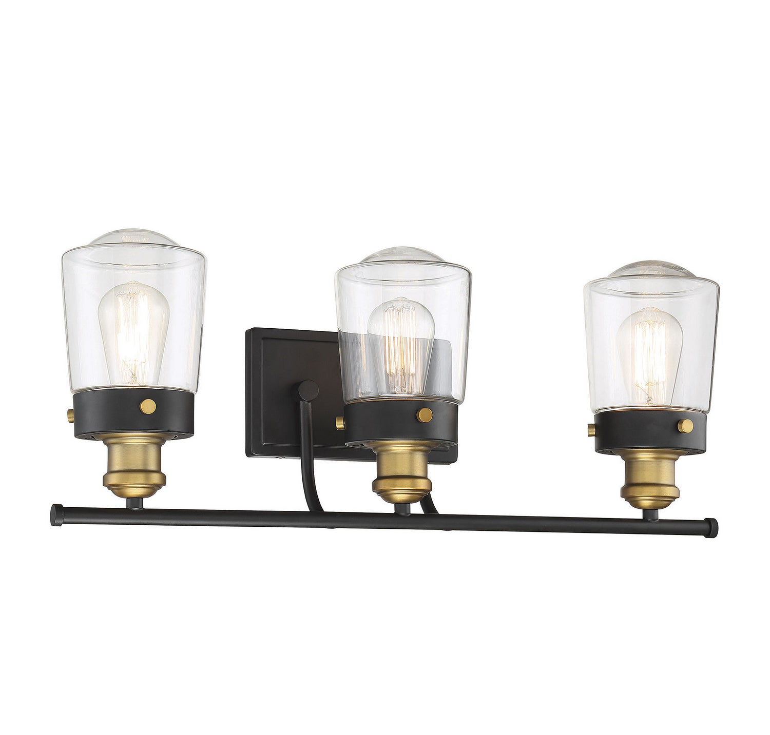 Savoy House - 8-2069-3-51 - Three Light Bath Bar - Macauley - Vintage Black with Warm Brass