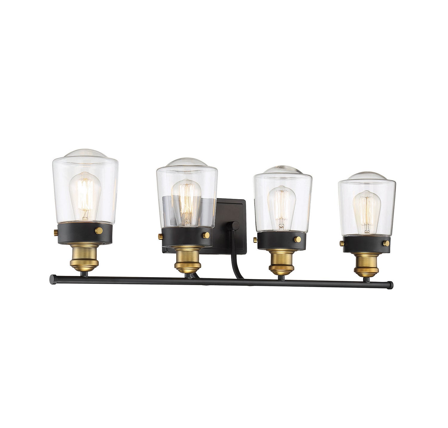 Savoy House - 8-2069-4-51 - Four Light Bath Bar - Macauley - Vintage Black with Warm Brass