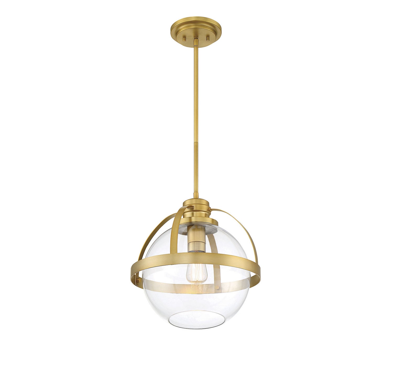 Savoy House - 7-7201-1-322 - One Light Pendant - Pendleton - Warm Brass