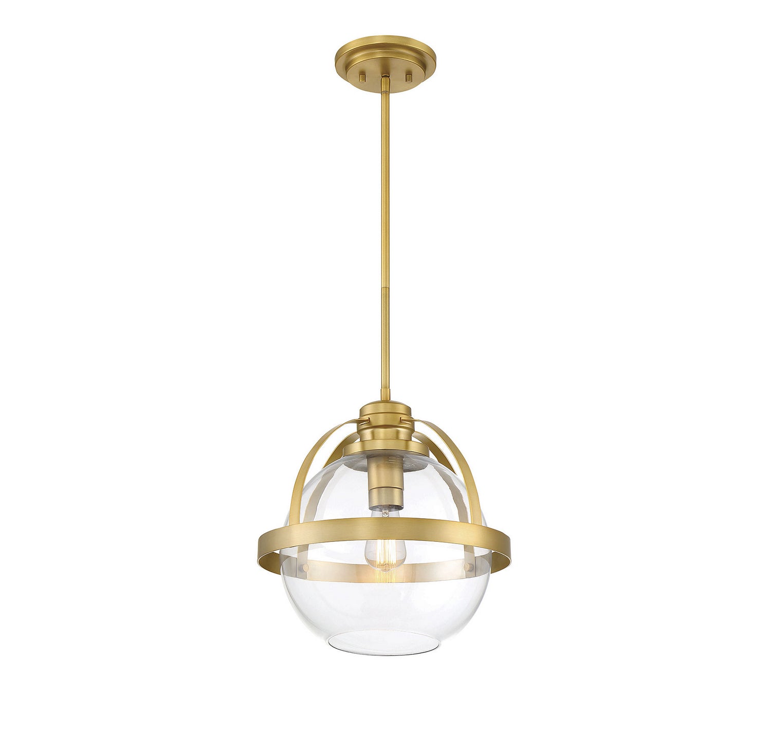 Savoy House - 7-7201-1-322 - One Light Pendant - Pendleton - Warm Brass