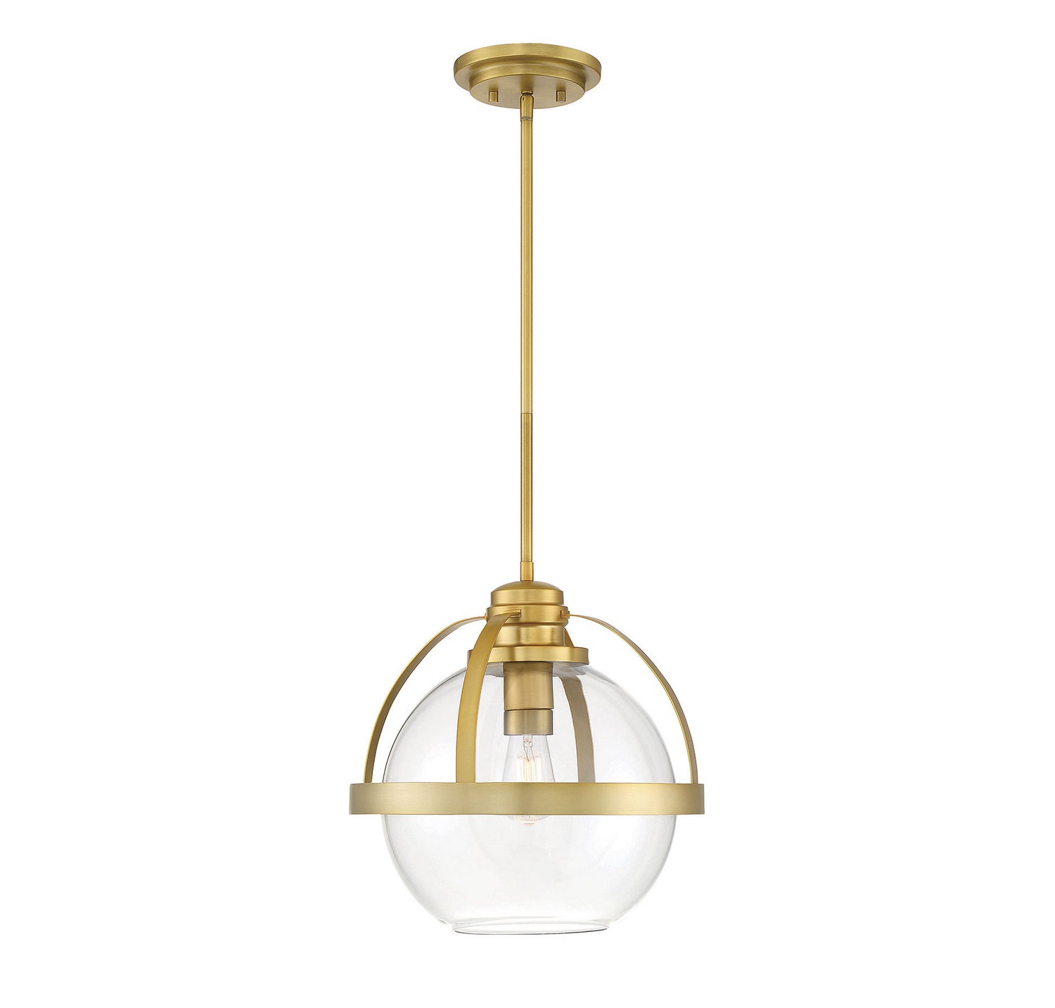 Savoy House - 7-7201-1-322 - One Light Pendant - Pendleton - Warm Brass