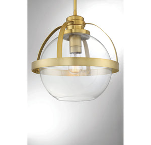 Savoy House - 7-7201-1-322 - One Light Pendant - Pendleton - Warm Brass