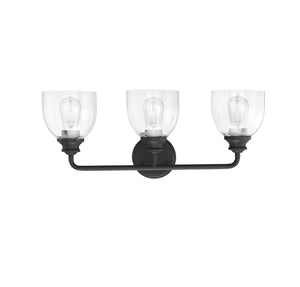 Savoy House - 8-7205-3-BK - Three Light Bath Bar - Vale - Black