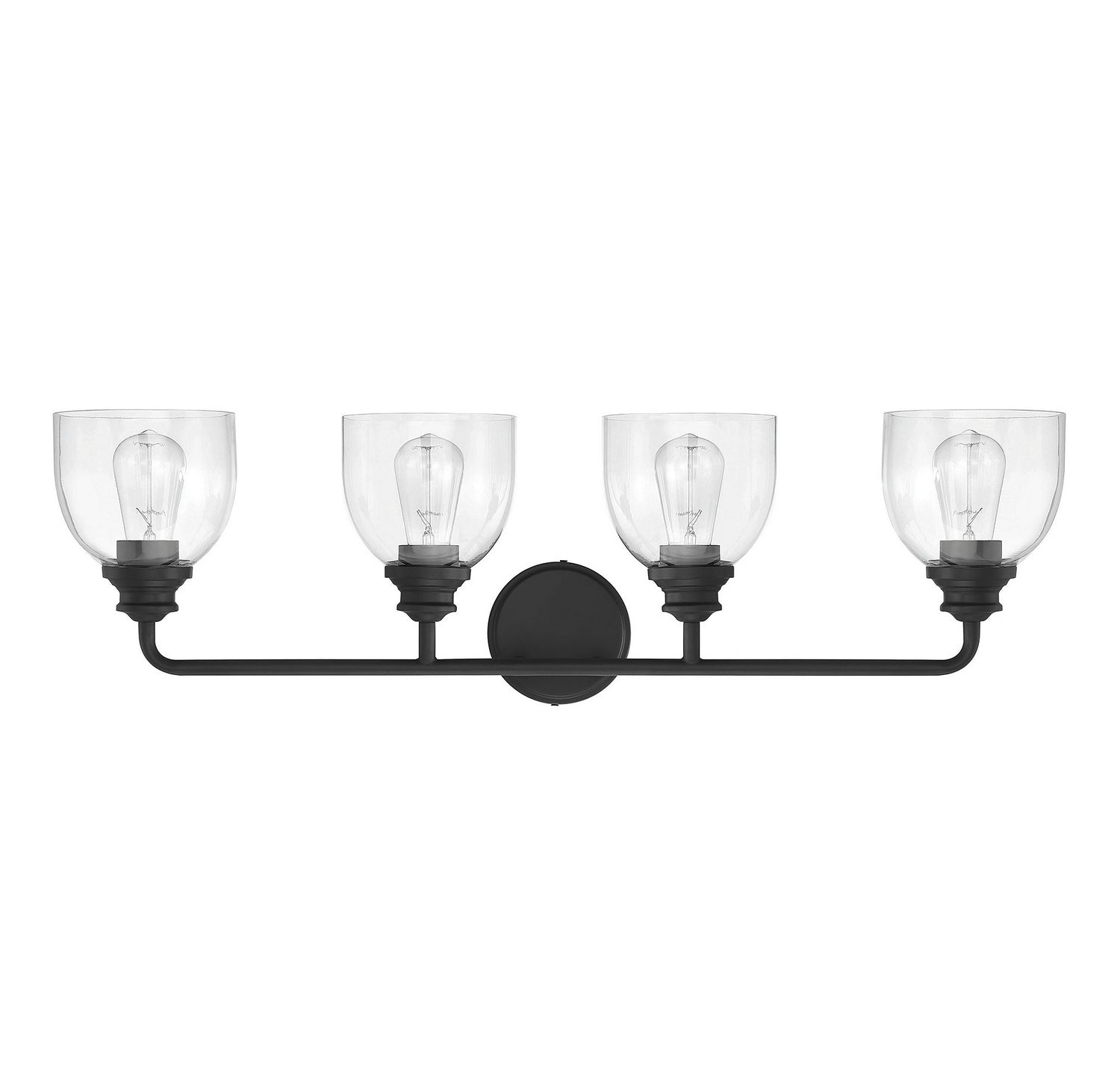 Savoy House - 8-7205-4-BK - Four Light Bath Bar - Vale - Black