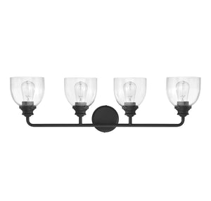 Savoy House - 8-7205-4-BK - Four Light Bath Bar - Vale - Black