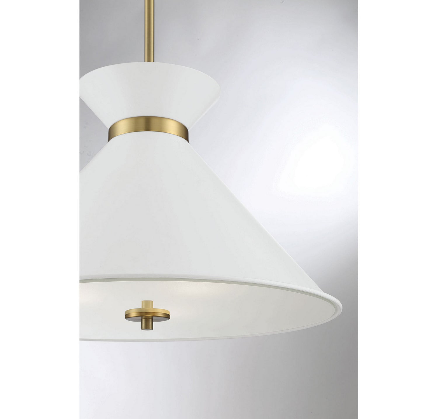 Savoy House - 7-2416-3-160 - Three Light Pendant - Lamar - White with Brass Accents