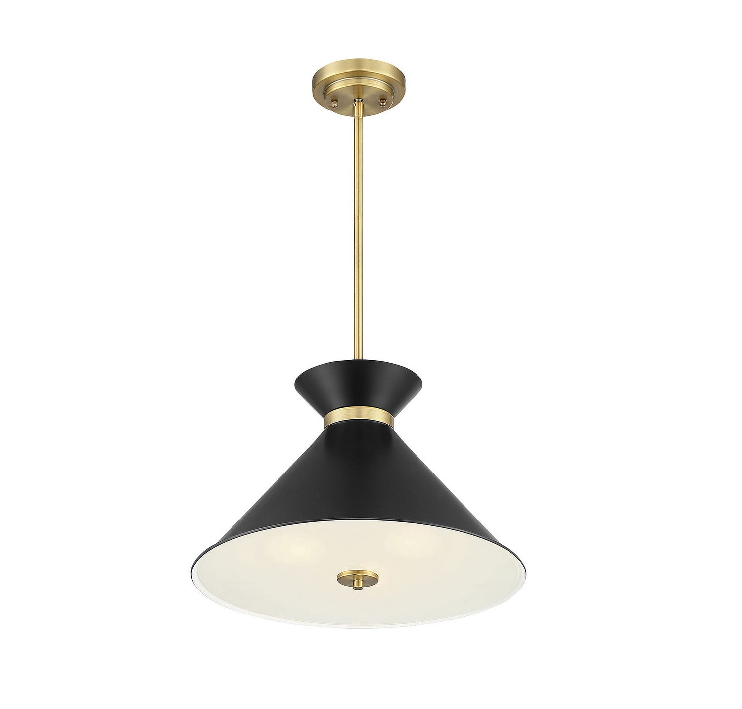 Savoy House - 7-2416-3-143 - Three Light Pendant - Lamar - Black with Warm Brass Accents